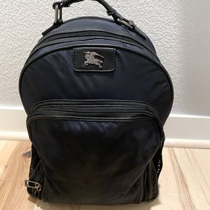 Burberry Navy Nylon Backpack